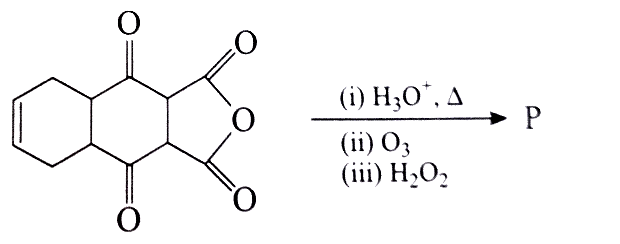 The total number of carboxylic acid groups in the product P is :