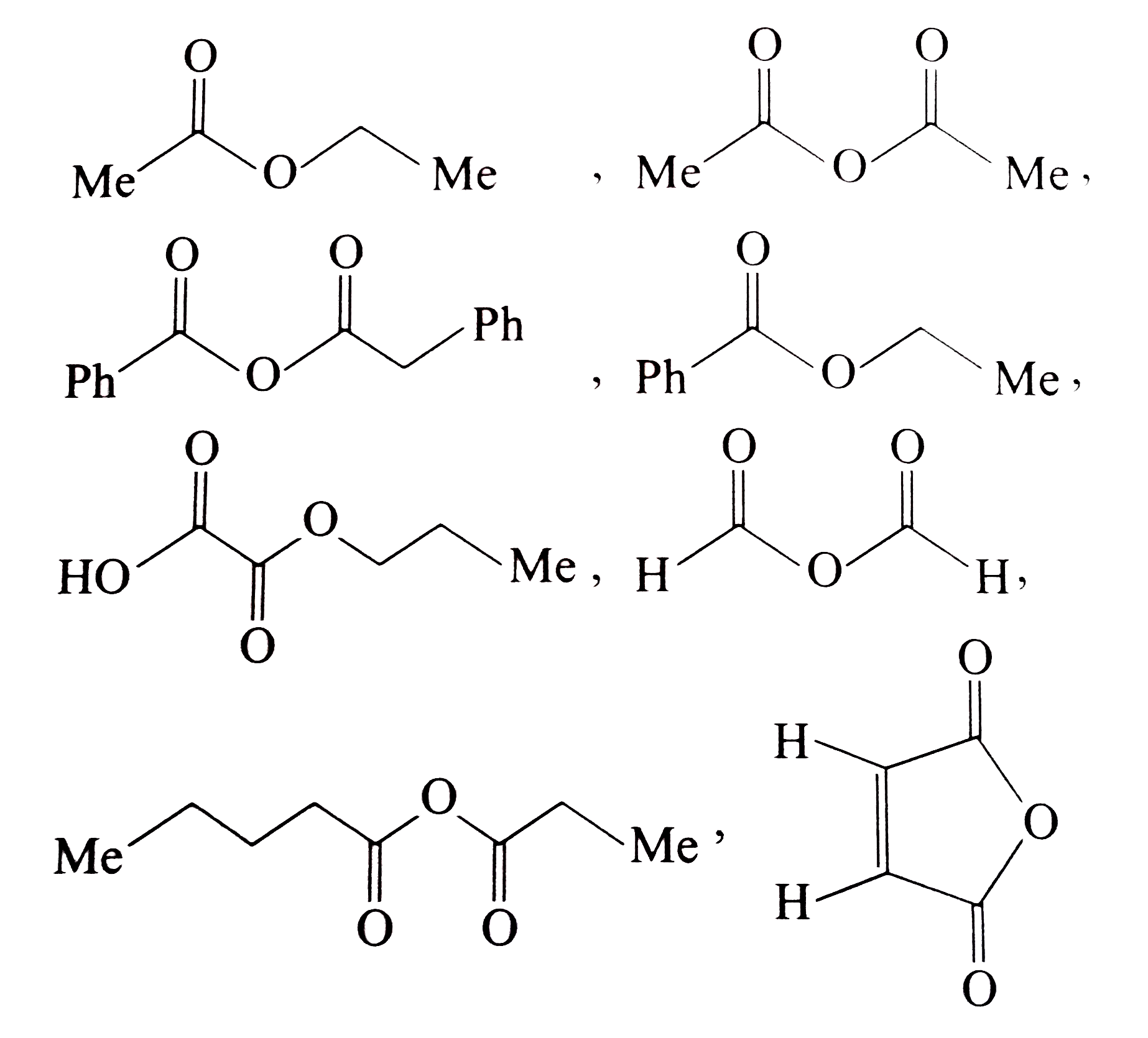 How many of the following compounds are anhydrides?