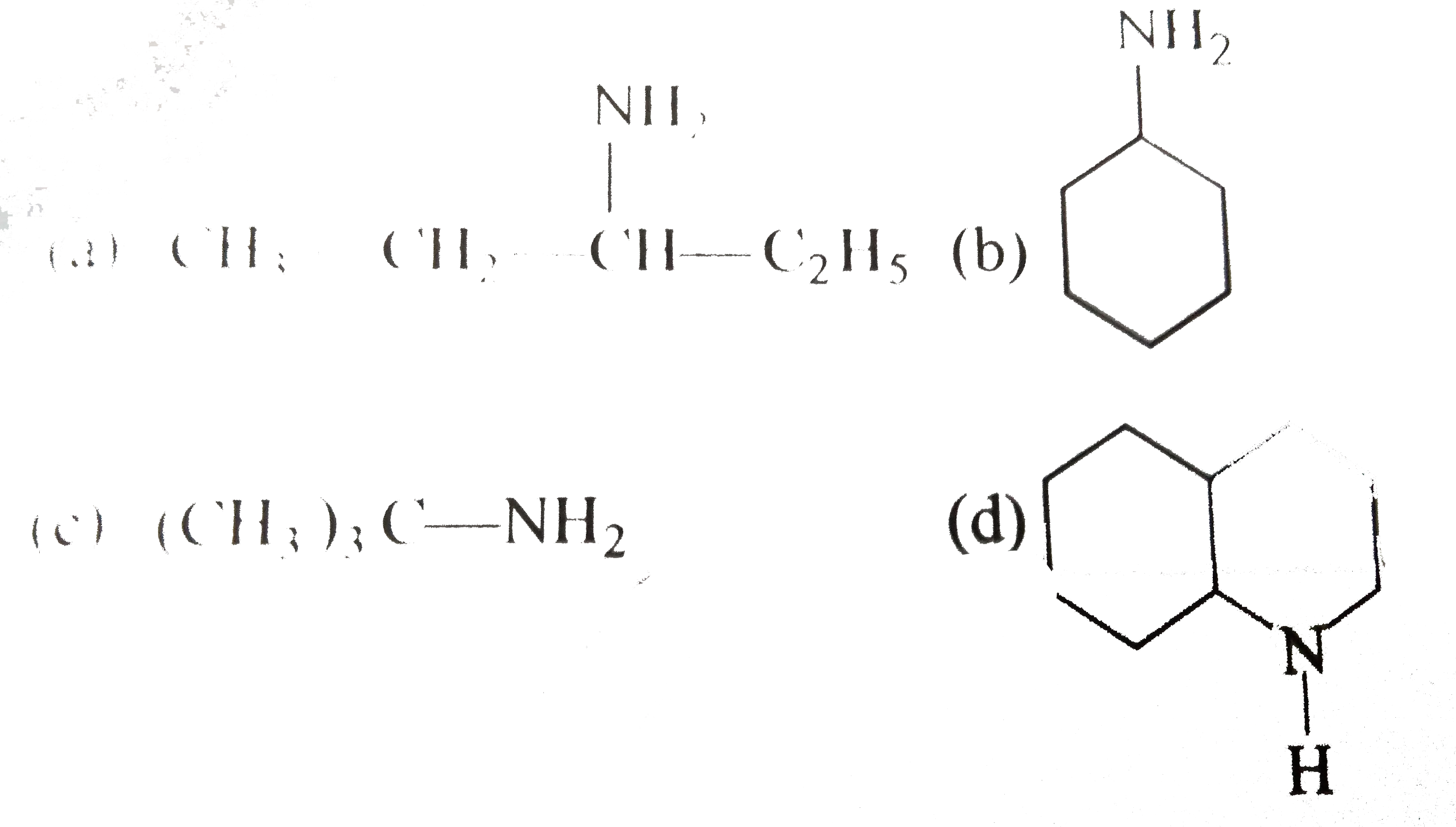 Select the starting substance and reagent for synthesis of following amines: