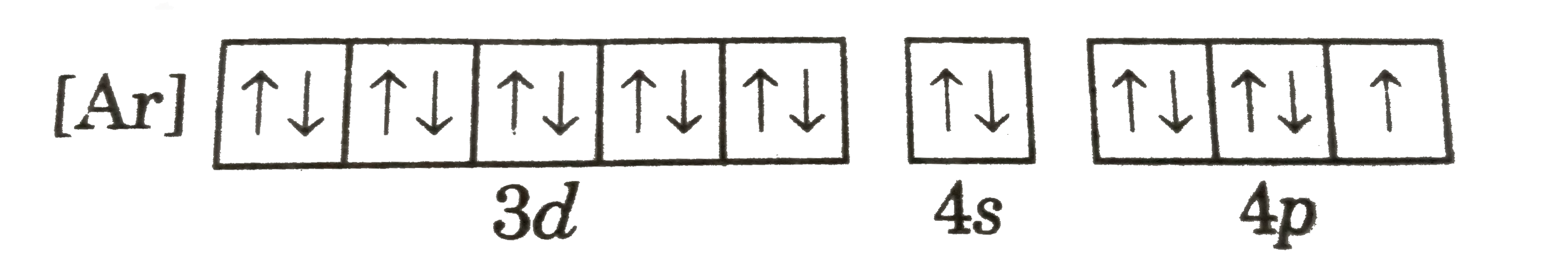 What is a possible set of quantum numbers for the unpired eletron in the orbital box digarm below ?