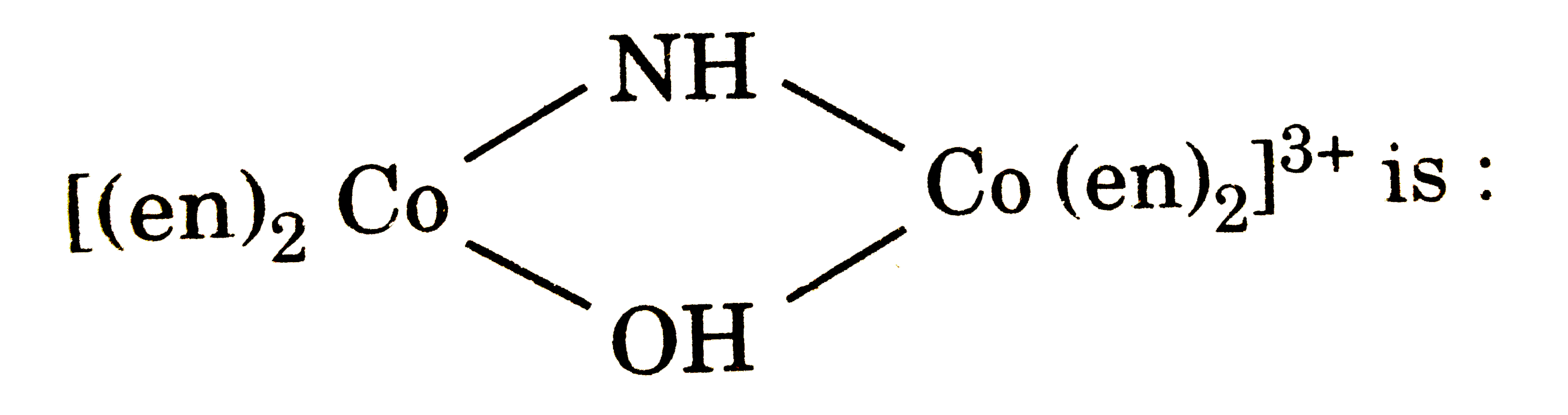 The oxidation number of Co in the complex ion