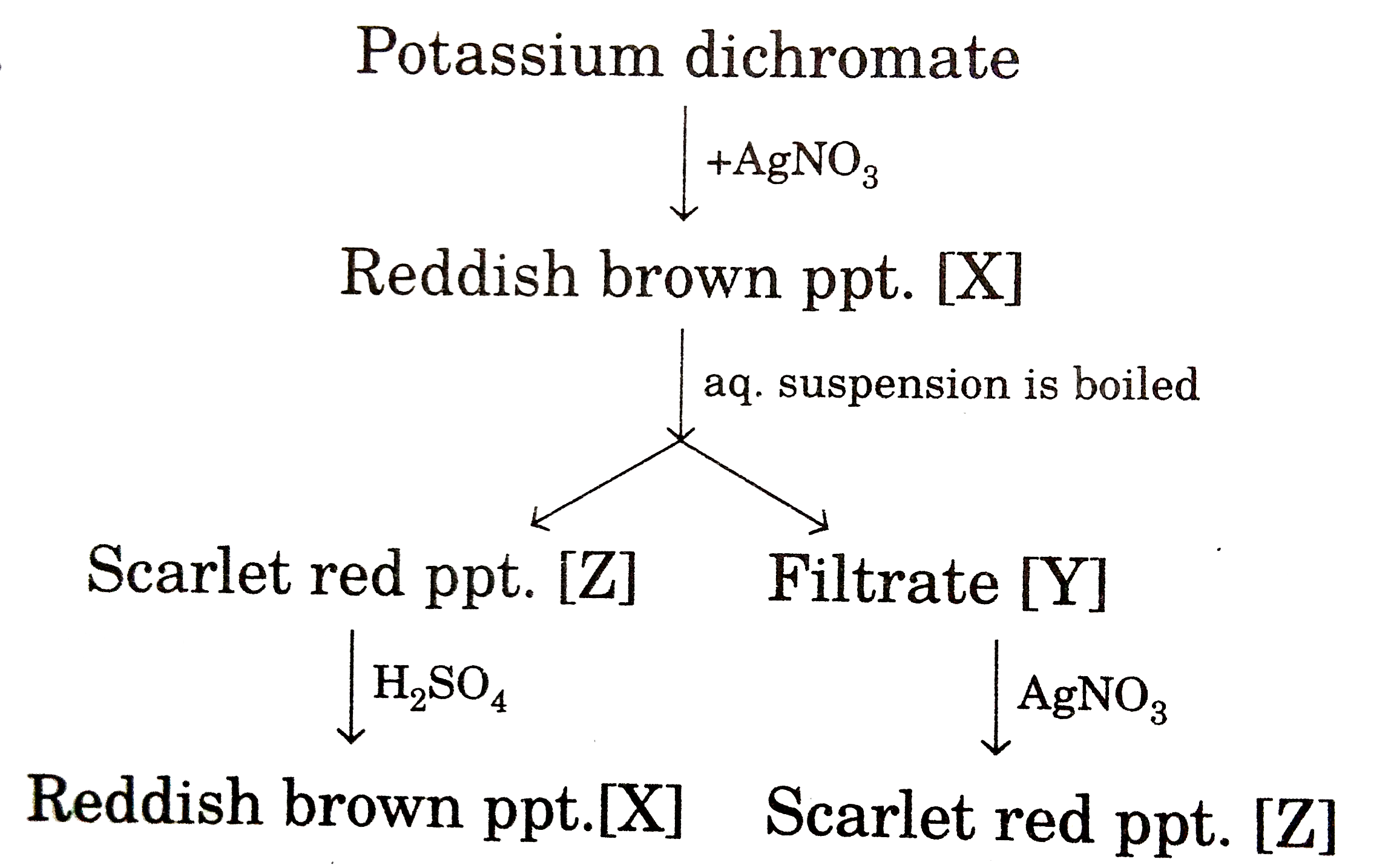 The maximum difference in oxidation state of central atom of anionic part between [Y] and [Z] is: