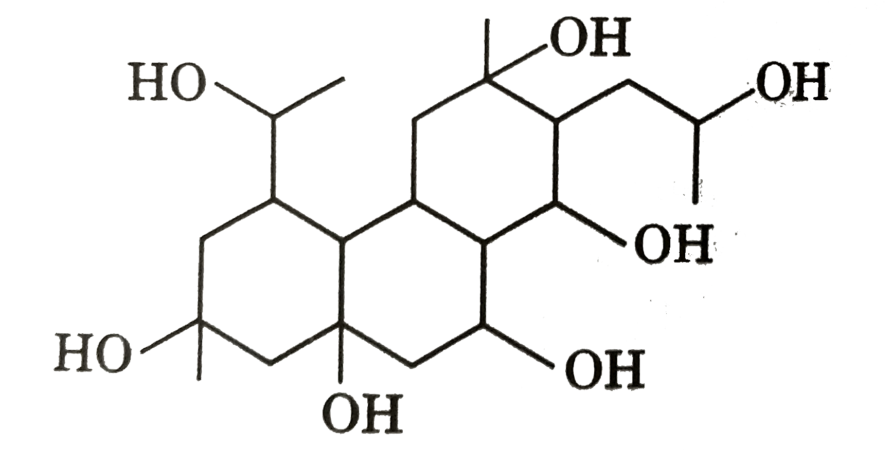 Number of 2^(@) alcoholic group present in structure