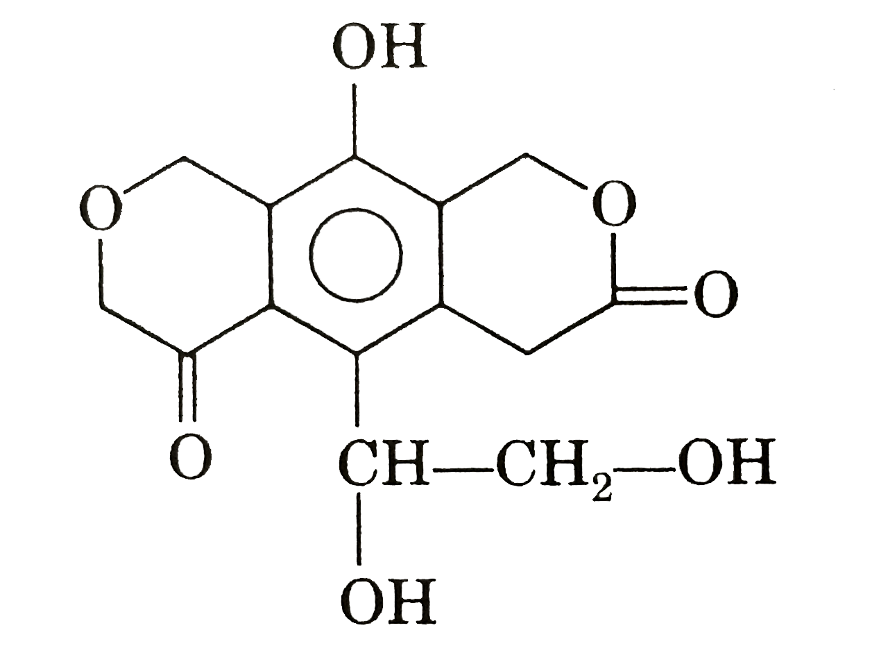 Total number of functional groups in following compound is: