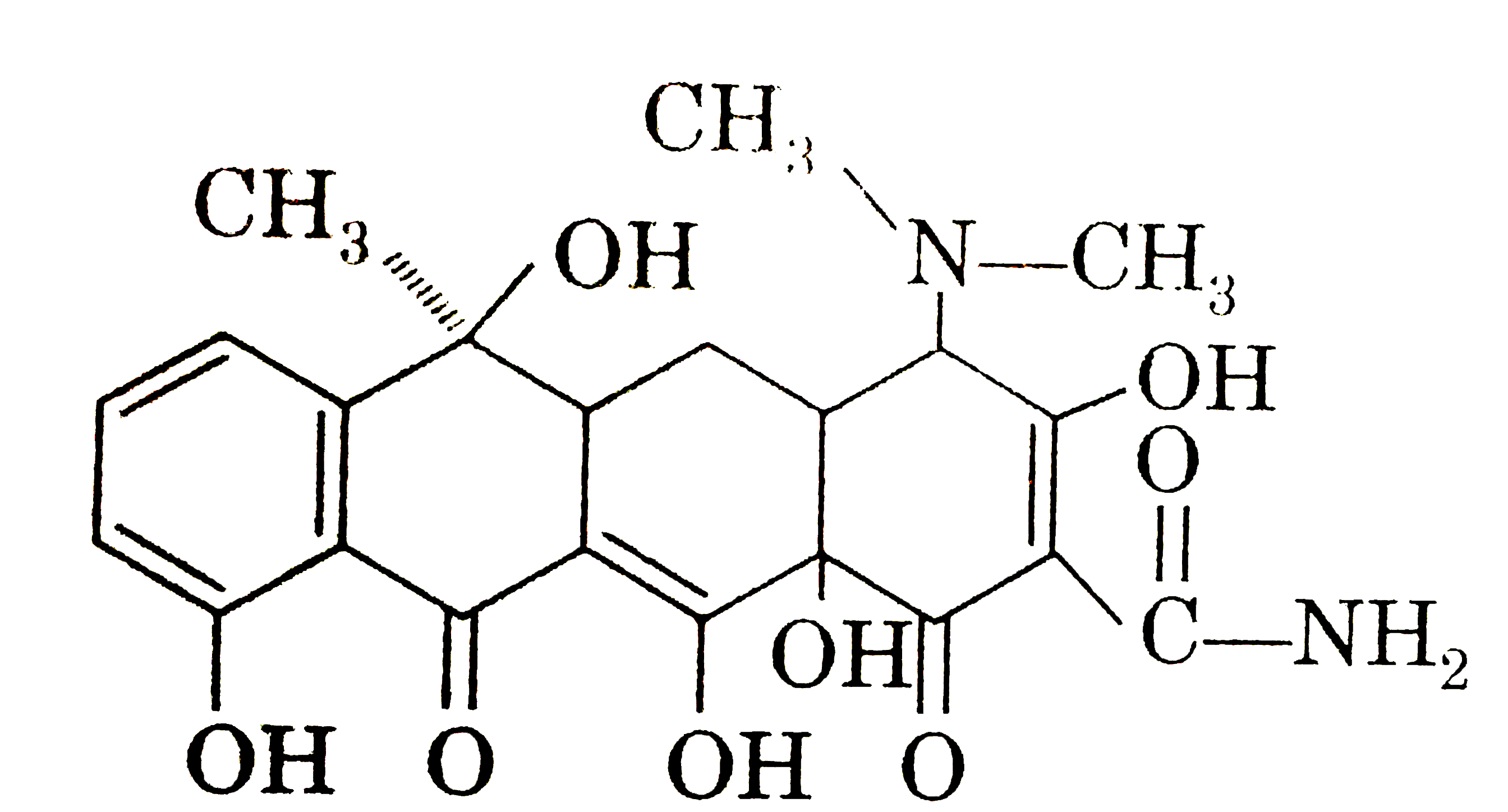 Tetracyline is called a broad spectrum antibiontic because it active against a wide variety of becteria. How many chirality centre does tetracyline have ?