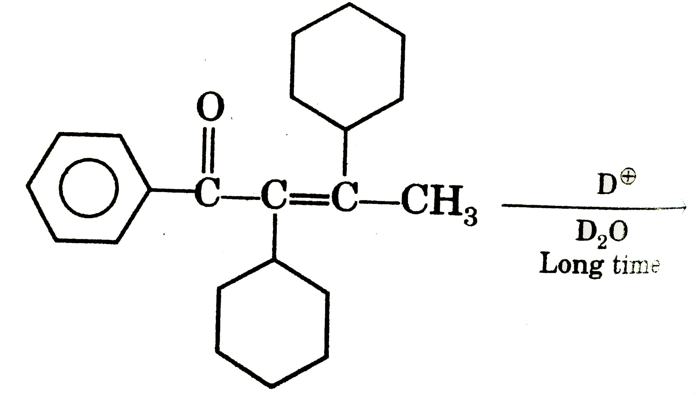 How many hydrogen atoms are replaced by D in the following tautomerization?