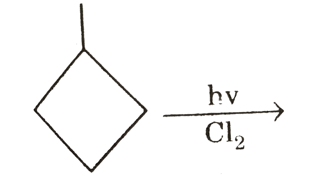 underset(Cl(2))overset(hv)rarr Number of mono (V) chloro dervatives obtained. underset(