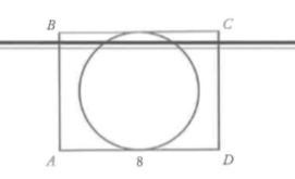 In rectangle ABCD, the distance between B and D is 10. What is the area of the circle inside the rectangle, if the circle is tangent to both AD and BC?