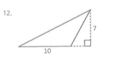 Determine the areas of the following triangles.
