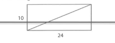What is the diagonal of the rectangle shown?