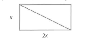 If the rectangle shown has a perimeter of 6, what is its diagonal?