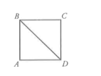 A square is bisected into two equal triangle (see figure). If the length of BD is 16sqrt2 inches, what is the area of the square?