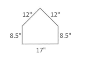 The figure shown represents a standard baseball home plate. Whatis the perimeter of this figure?