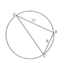Triangle ABC is incribed in a circle, such that AC is a diameter of the circle (see figure). What is the circumferene of the circle?