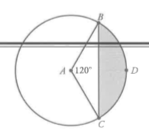 A is the center of the circle above.   {:(