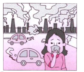 Given below is a representation of a type of pollution. Study the picture and answer the question :        How does this pollution affect human health ?