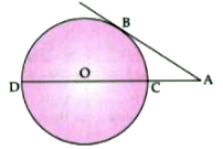 In the given figure O is the centre of the circle and AB is a tangents at B. If AB = 15 cm and AC = 7.5 cm. Calculate the radius of the circle.