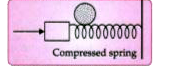A ball is placed on a compressed spring. When the spring is released, the ball is observed to fly away.      Why does the ball fly away?