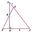 In Fig.4.73, ABC is a triangle with angleB=90^(@), BC =3 cm and AB =4cm. D is point on AC such that AD = 1 cm and E is the midpoint of AB. Join D and E and extend DE to meet CB at F. Find BF.