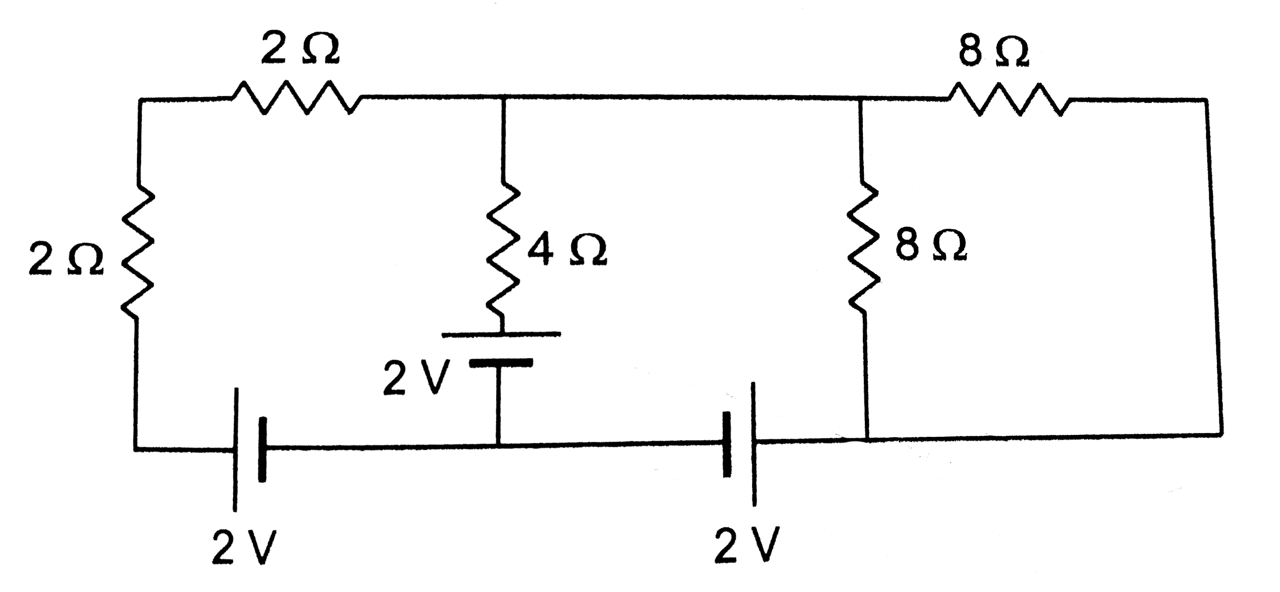 find the currents in the different resistor shown in figure.