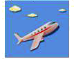 Arrange the following group of words to make a meaningful sentence. fly/aeroplanes/the/sky/in.