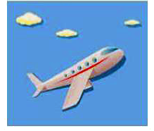 Arrange the following group of words to make a meaningful sentence. fly/aeroplanes/the/sky/in.