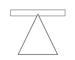 The figure shown is made from two shapes. One of the shapes is a rectangle. What is the other shape?