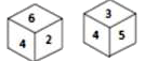 Observe the dice given below. What will be the number opposite to 4?