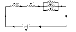 Examine the given circuit and calculate the total resistance in the circuit.