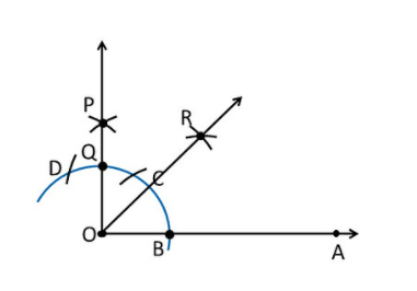 Construct an angle of 67.5∘ by using the ruler and compasses.