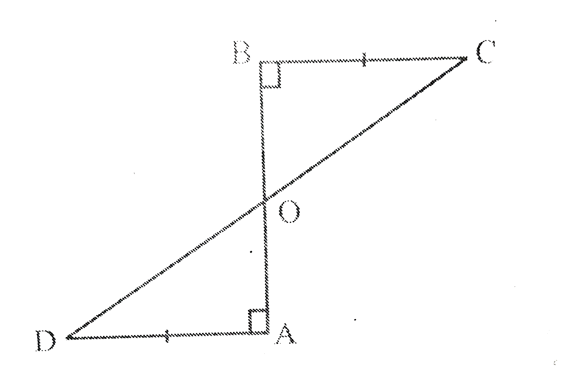 AD and BC are  equal perpendiculars to a line segment AB (see Fig. 7.18). Show that CD  bisects AB.