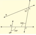 In Figure , State which
  lines are parallel and why.
