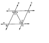l\ a n d\ m
are two parallel lines
  intersected by another pair of parallel lines p\ a n d\ q
as shown in figure.
  Show that  A B C~= C D A