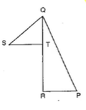 In Figure, T
is a point on side Q R
of  P Q R
and S
is a point such that R T=S Tdot

Prove That : P Q+P R > Q S