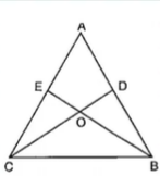 In Figure, it is given that A E=A D
and B D=C Edot
Prove that  A E B~=A D C