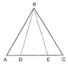 In Figure, it is given that A B=B C
and A D=E C
. Prove that A B E~=C B D