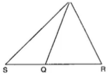 In Figure, P Q=P R
. Show that P S > P Q