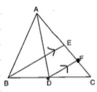 In Figure, A D ,
and B E
are medians of  A B C
and B E || D Fdot
Prove that C F=1/4A Cdot