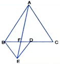In Figure, ABC and BDE
are two equilateral triangles such that D is the mid-point of BC , AE intersects BC in F 
Prove that: ar (BDE)=1/2 ar (BA E)