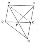 In Figure, A B C D
is a parallelogram. Prove that:
a r( B C P)=a r( D P Q)

CONSTRUCTION : Join A Cdot