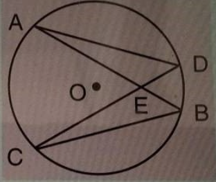 In the figure, two equal chords AB and CD of a circle with centre O, intersect each other at E, Prove that AD=CB