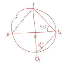 In Figure, find m /PQB where O is the center of the circle