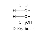 D-एरिथ्रोज़ (D-Erythrose) का फिशर प्रक्षेप (Fischer projection) नीचे दिखाया गया है।      D-एरिथ्रोज़ तथा इसके समावयवियों (isomers) P, Q, R, तथा s की सूची स्तम्भ-I (Column-I) में दी गई है P, Q, R, तथा S  स्तम्भ- II (Column-II) में D- एरिथ्रोज के साथ सही संबंध चुने | (Diastereomer - अप्रतिबिंबी त्रिविम समावयव - समरूप प्रतिबिंबरुप)