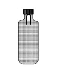 1 gm/cc घनत्व के जल से भरी एक नर्म प्लास्टिक बोतल में चित्रानुसार कुछ वायु (आदर्श गैस) भरी हुई काँच की परखनली है। परखनली का द्रव्यमान 5 gm है तथा यह 2.5 gm/cc घनत्व के एक मोटे काँच से बनी है। प्रारंभ में बोतल वायुमण्डलीय दाब P0 = 10^5 Pa  पर इस प्रकार सील बंद है कि इसमें भरी हुई वायु का आयतन V0 = 3.3 cc है। जब बोतल को नियत ताप पर बाहर से दबाया जाता है, तब अंदर का दाब बढ़ता है तथा इसमें भरी हुई वायु का आयतन घटता है। यह पाया जाता है कि परखनली इसके अभिविन्यास में परिवर्तन किए बिना दाब p0+Deltap  पर डूबना प्रारंभ करती है। इस दाब पर, इसमें भरी हुई वायु का आयतन V0-DeltaV है। माना   DeltaV= X cc  तथा Deltap = Y xx 10^3 Pa.       X का मान  है