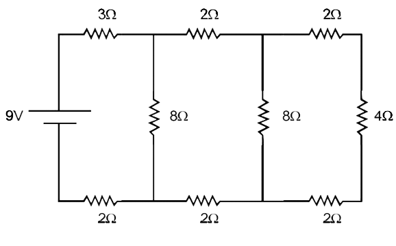 In the circuit shown in figure the current through