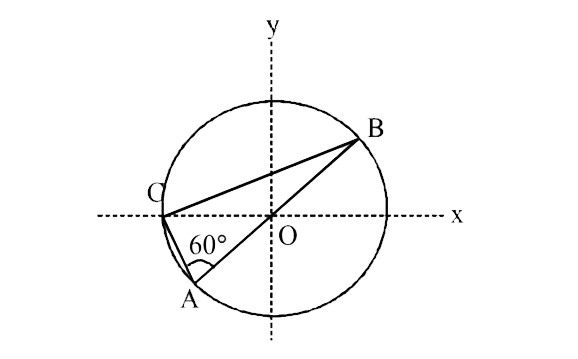 Conisder a system of three charges q//3, q//3 and -2q//3 placed at point A, B and C, respectively, as shown in the figure. Take O to be centre of the circle of radius R and angle CAB=60^@