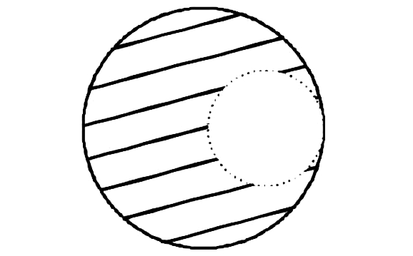 From a solid sphere of mass M and radius R, a spherical portion of radius R/2 is removed, as shown in the figure Taking gravitational potential V =0 at r = oo, the potential at (G = gravitational constatn)