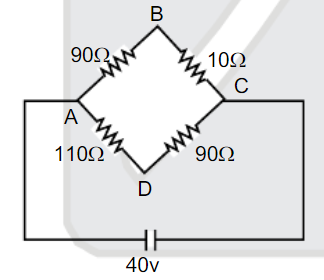 In the given circuit calculate the potential difference points A and B.