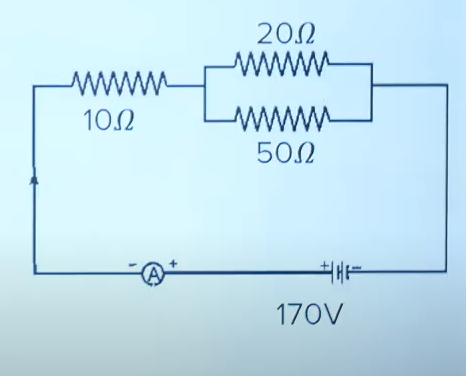 In the given circuit find potential difference across 10 ohm resistance