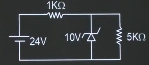 Find power developed in zener diode